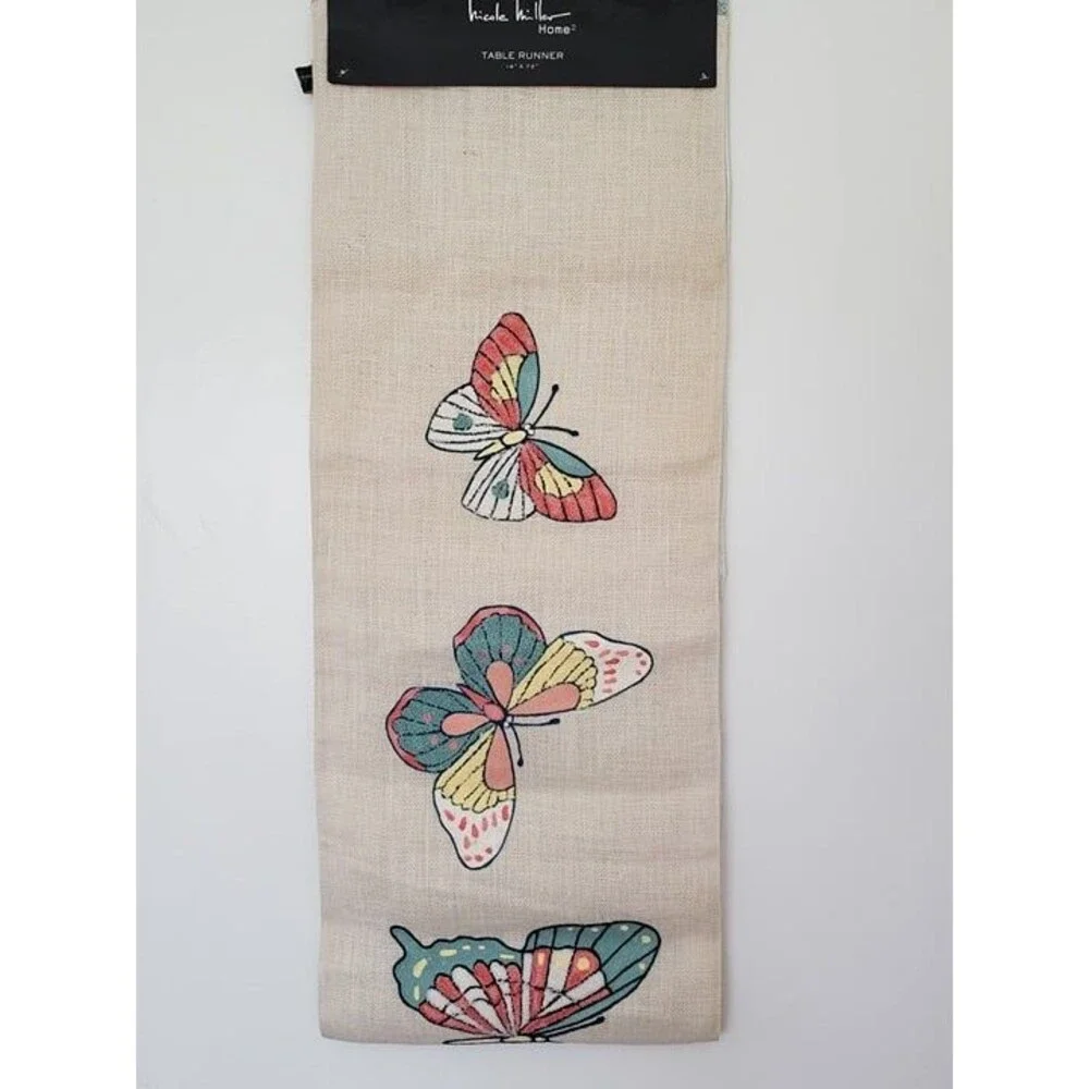 Nicole Miller Butterfly Table Runner